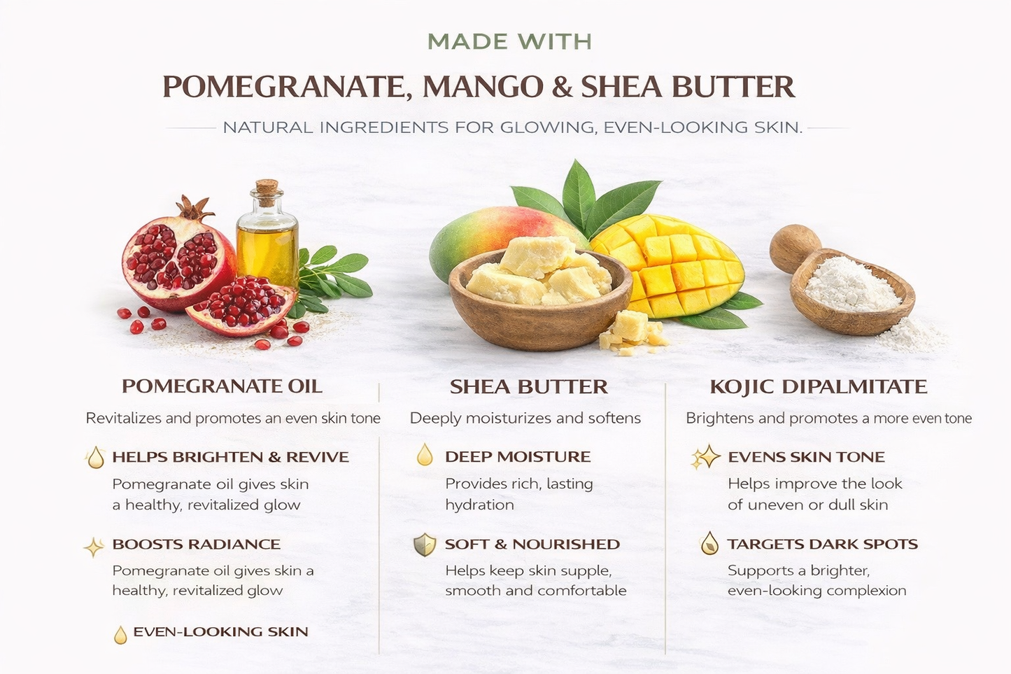 Pomegranate Mango Turmeric Kojic Shea Butter Bar Soap – Brightening Cleanse