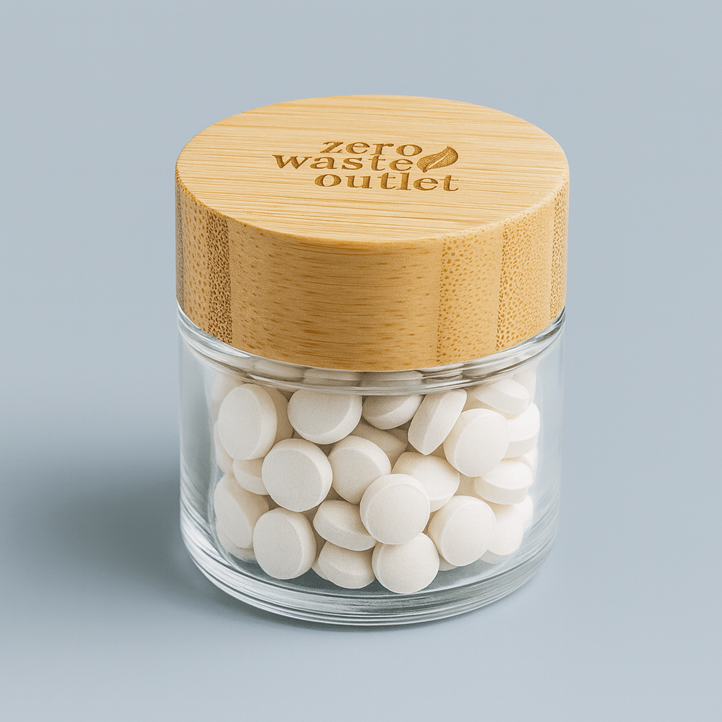 Glass Jar For Tooth Tablets - Empty
