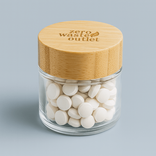 Glass Jar For Tooth Tablets - Empty