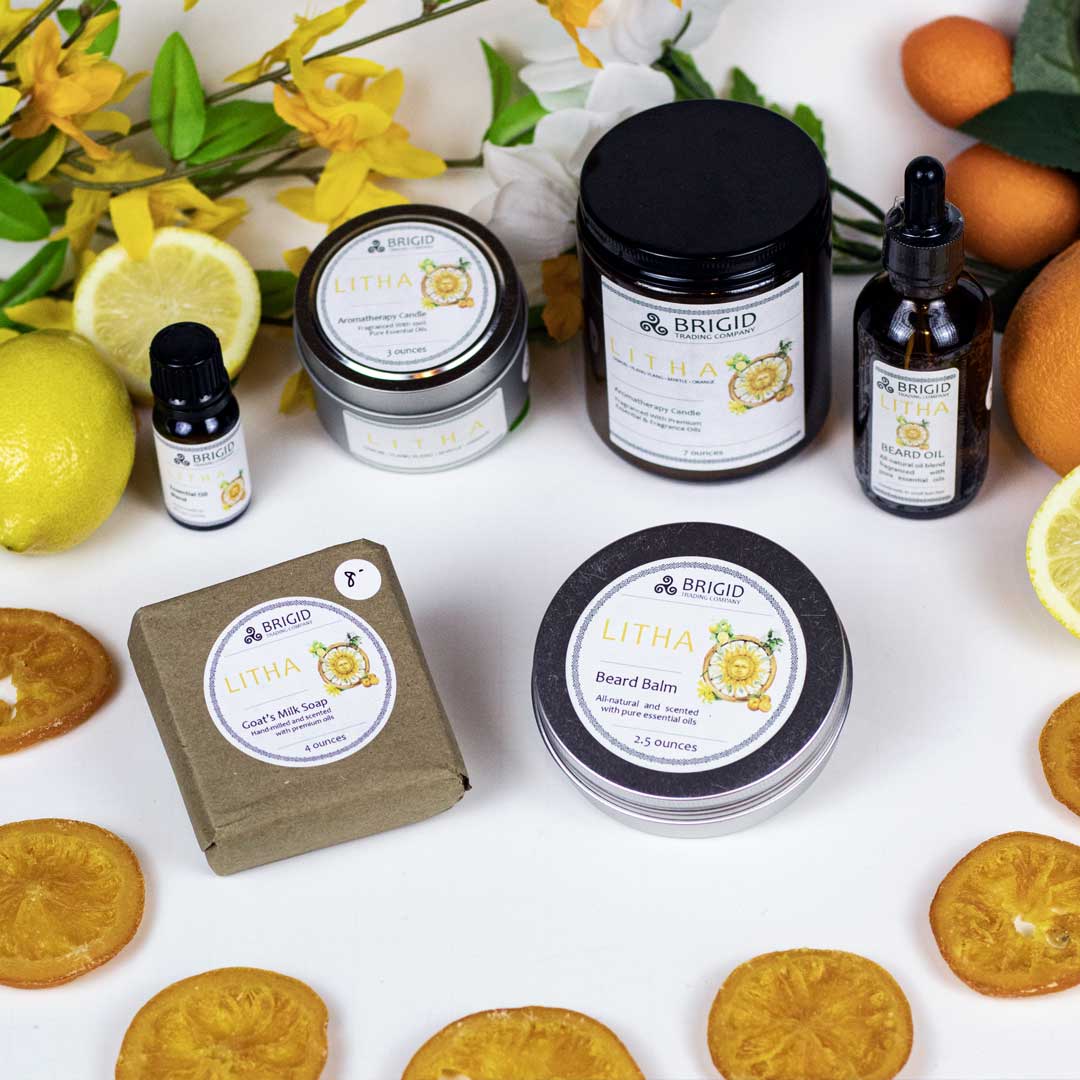 Litha Natural Beard Balm - Lemon, Sweet Orange, Myrtle, and Ylang Ylang