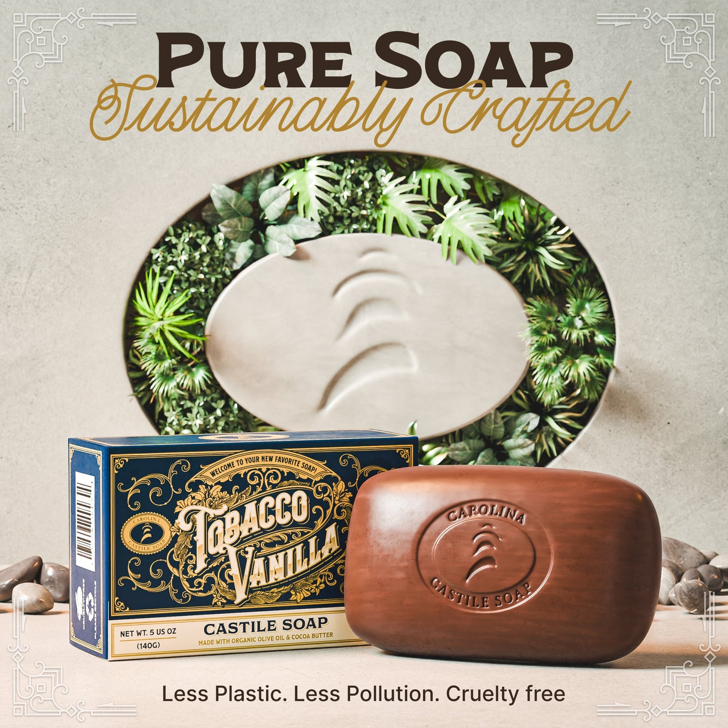 Castile Bar Soap - Tobacco Vanilla